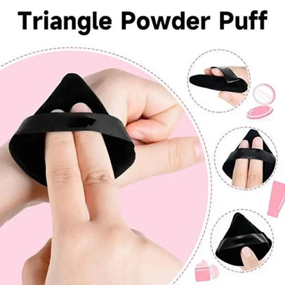 New Diamond Triangle Powder Puff Sponge Velvet Triangle Powder Puff Facial Beauty Soft Smooth Face Makeup Tool Makeup Sponge