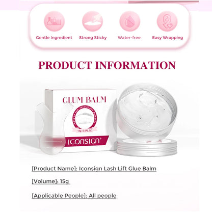 ICONSIGN Lash Glue Balm For Lash Lifting Fast Fixing Shape Eyelash Brow Lashes Lift Waterproof Wax Beauty Makeup Tools