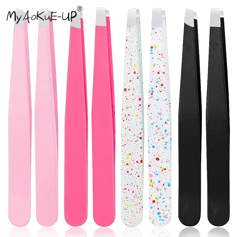 1 Pc Eyebrows Tweezers Trimmer Professional Beard Eyelash Brow Face Hair Removal Tweezer Beautfy Makeup Stainless Steel Tools