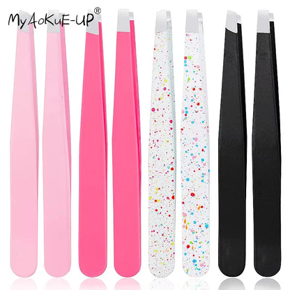 1 Pc Eyebrows Tweezers Trimmer Professional Beard Eyelash Brow Face Hair Removal Tweezer Beautfy Makeup Stainless Steel Tools