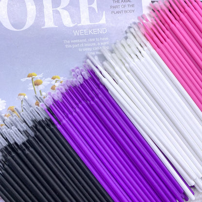 100/400pcs Micro Brush Disposable Lash Removing Swab Microbrush Mascara Wands Applicator Eyelash Extension Makeup brushes Tools