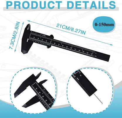 150mm Eyebrow Measuring Ruler Brow Mapping Vernier Caliper Double Scale Plastic Ruler for Eyebrow Tattoo Brow Makeup Tool