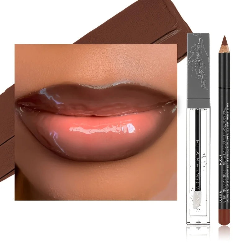 Long-Lasting Lip Liner and Lip Oil Set - Create Stunning and Versatile Lip Looks with Our All-in-One Lip Makeup Duo! Halloween M