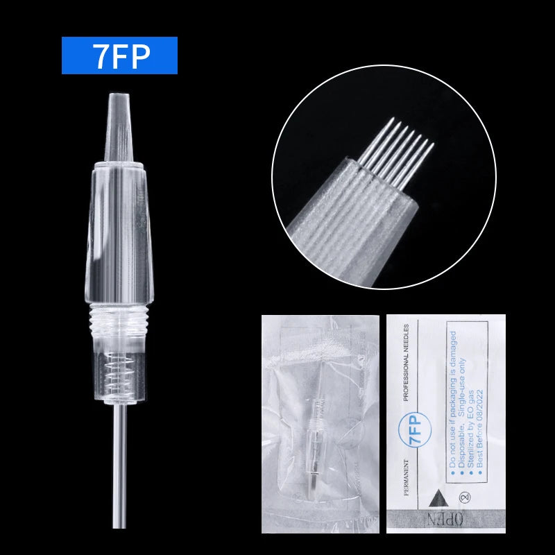 5/10PCS Permanent Makeup Disposable Screw Tattoo Needle 1D 3P 5F Microblading Needles Eyebrow Shading For PMU Tattoo Machine