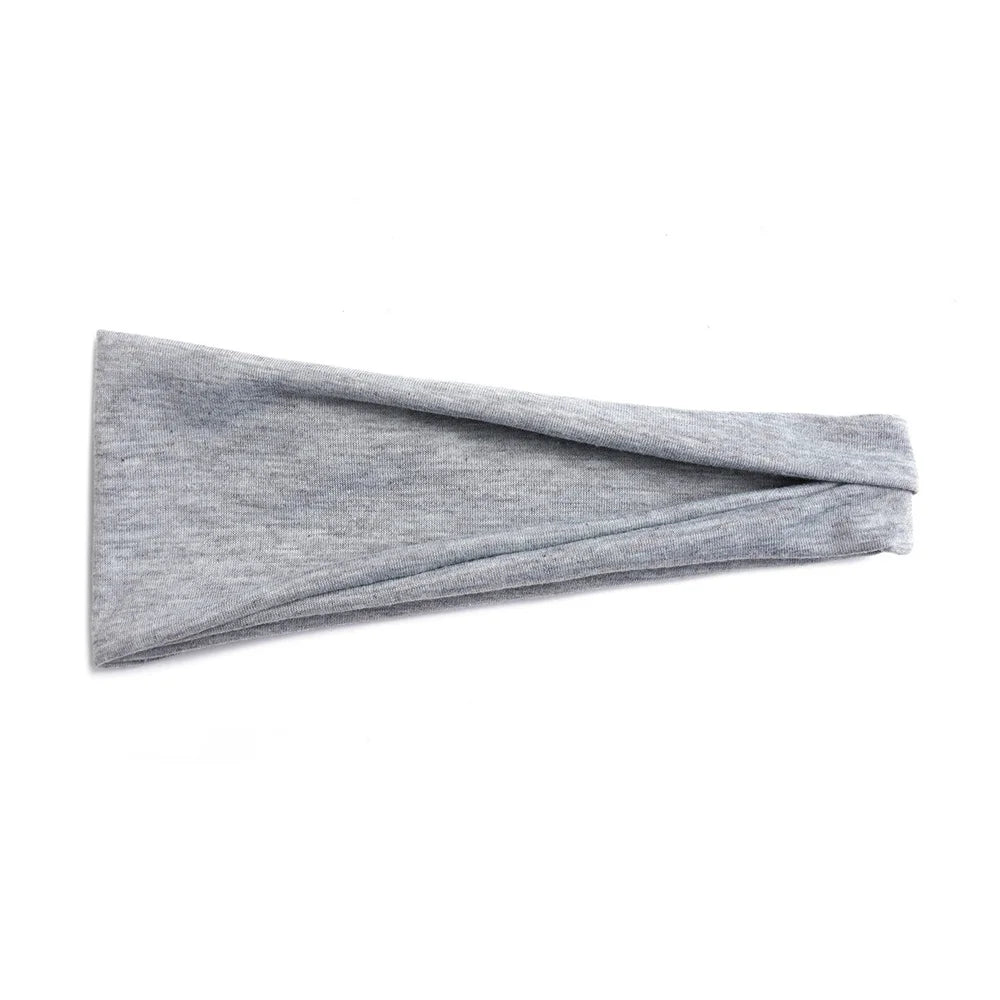 Women Solid Color Wide Elastic Headband Adjustable Cotton Sport Yoga Hair Band Fashion Turban Makeup Hair Hoop Hair Accessories
