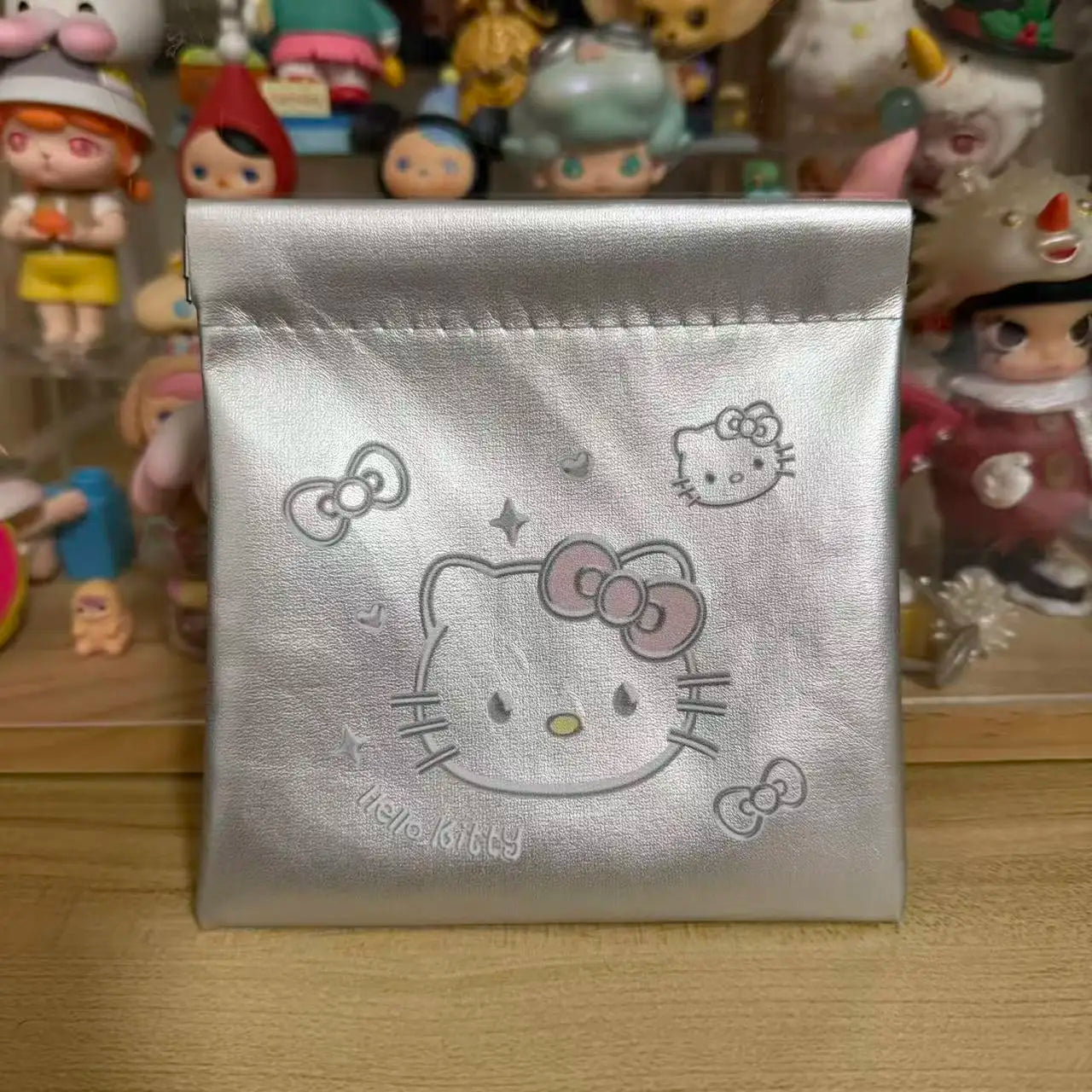 New Hello Kitty Organizer Bag Anime Cartoon Portable Makeup Bag Earphones Zero Wallet Lipstick Travel Storage Bag Accessory Gift