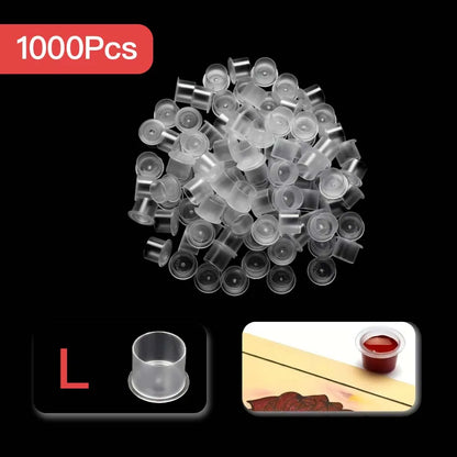 Disposable Tattoo Transparent Ink Cups Permanent Makeup Coloring Pigment Cup Container Tattoo Accessory for Tattoo Artists