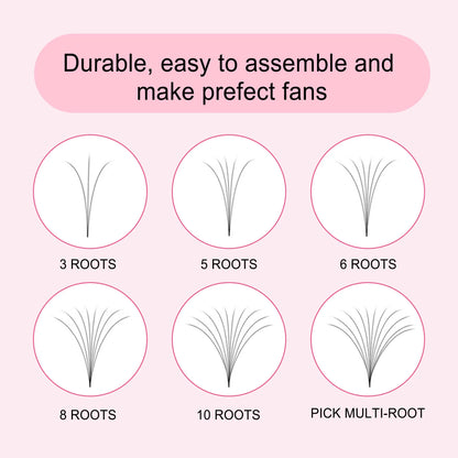 CoMango Easy Fan Lashes Extension DIY 2d/3d/4d/10d Faux Mink Blooming Eye Lash Extensions 0.03/0.05/0.07 Makeup Lashes