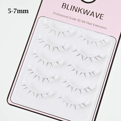 5 Pair Clear Band Lower Eyelashes Handmade False Eyelashes Bottom Lashes Natural Manga Lashes douyin makeup lash Extension