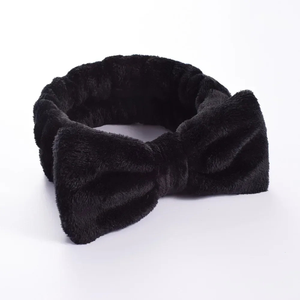 Women Makeup Coral Fleece Headband Wash Face Soft Hair Holder Elastic Top Knot Hairbands Girl Headwear Hair Accessories