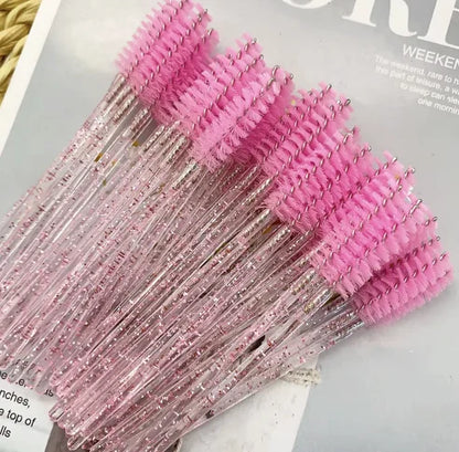 300Pcs Disposable Eyelash Brushes, Spiral Eyebrow Brushes, Makeup Tools