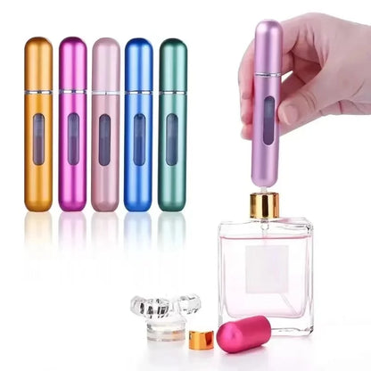 8/10ml Mini Portable Refillable Perfume Bottle Atomizer Pump Aluminum Spray Bottle Cosmetic Container Travel Makeup Tools
