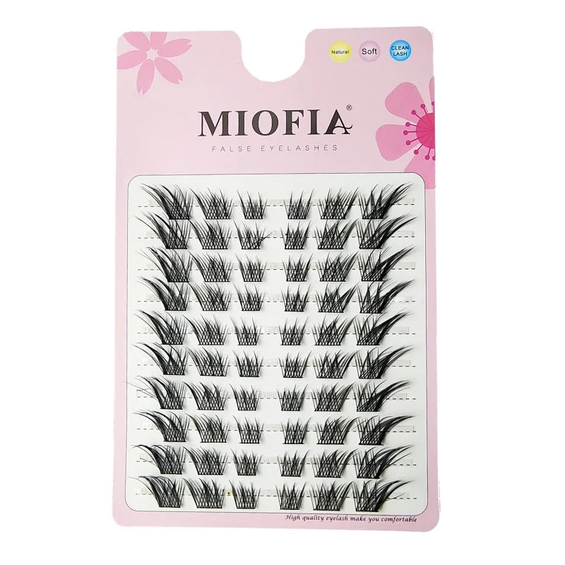 10 rows Individual Mink Eyelashes 1/box 60 Bundles Natural Eyelash extension 3D Russia Lashes Cluster Fox Eye Effect Makeup Lash