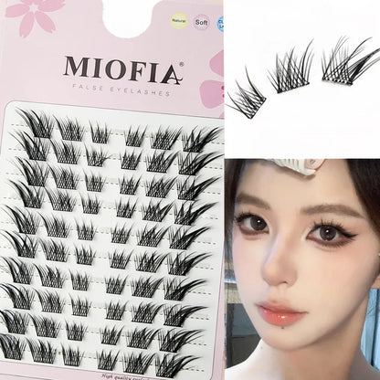 10 rows Individual Mink Eyelashes 1/box 60 Bundles Natural Eyelash extension 3D Russia Lashes Cluster Fox Eye Effect Makeup Lash
