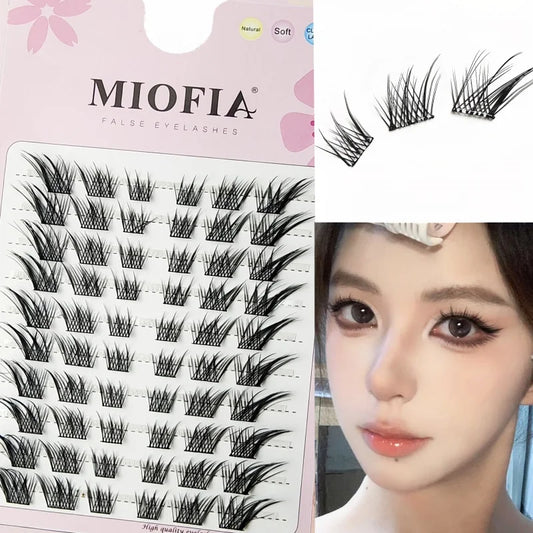 10 rows Individual Mink Eyelashes 1/box 60 Bundles Natural Eyelash extension 3D Russia Lashes Cluster Fox Eye Effect Makeup Lash