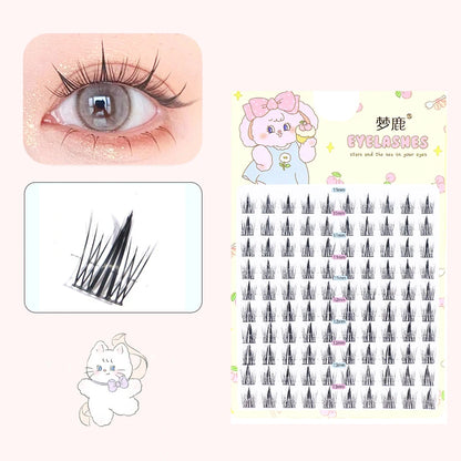 10 Pairs Fairy False Eyelashes Little Devil Individual Lashes Extension Naturally Heat Bonded Cluster Lashes Makeup Tools