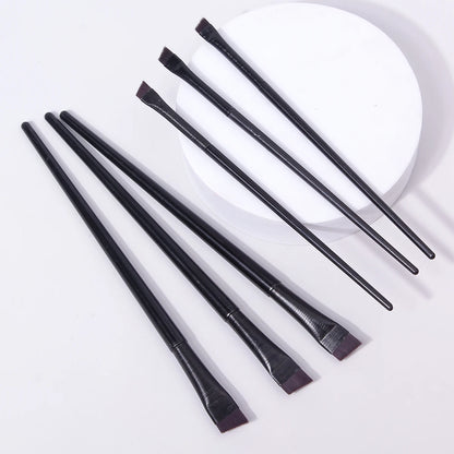 6 Pcs popular eye makeup brush high-end ultra-fine thin bevel brush eyeliner brush eyebrow dyeing beauty makeup tools