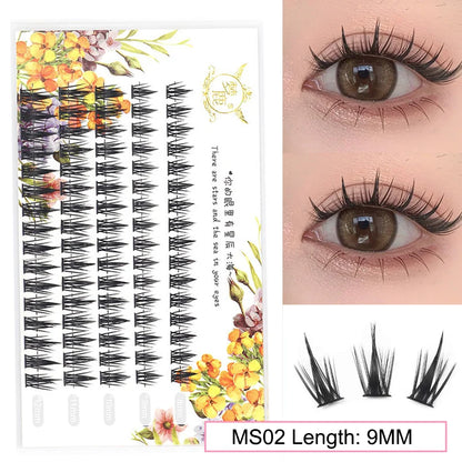 10 Pairs Fairy False Eyelashes Little Devil Individual Lashes Extension Naturally Heat Bonded Cluster Lashes Makeup Tools