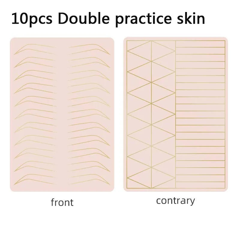 Tattoo Microblading Permanent Makeup Brows Thick Silicone Eyebrows Tattoo Latex Sheet Double Side Practice Skin