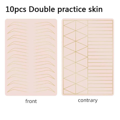Tattoo Microblading Permanent Makeup Brows Thick Silicone Eyebrows Tattoo Latex Sheet Double Side Practice Skin