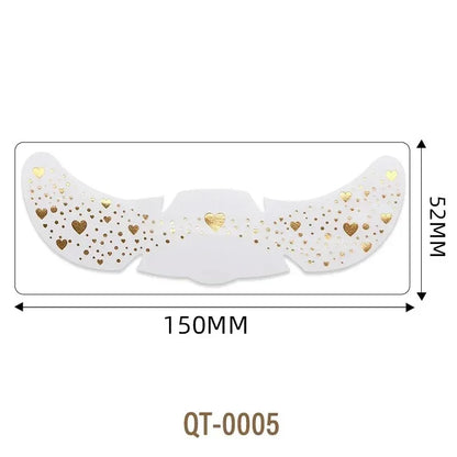 6 Sheets Hot Stamping Freckles Makeup Patches Glitter Gold Fake Freckles Temporary Tattoo Stickers for Dance Music Party Makeup