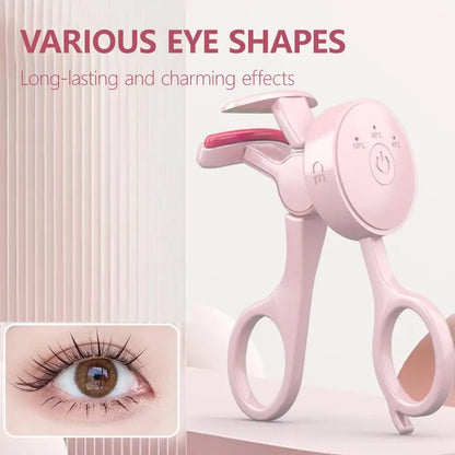 Electric Heated Eyelash Curler for Women,Portable USB Rechargeable Heated Lash Curler with Quick Heat-Up, Anti-Scald Makeup Tool