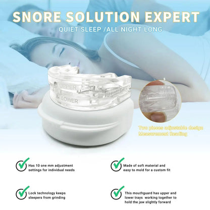 Adjustable Anti-Snoring Mouth Guard Mouthpiece Bruxism Snoring Stopper Sleeping Device Improve Sleep Comfortable Fit