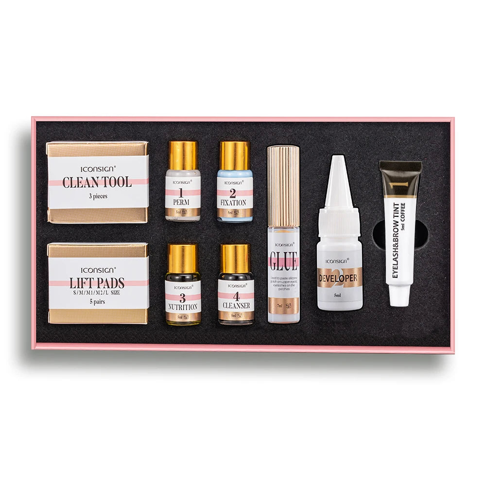 ICONSIGN Lash Lift and Tint Kit Professional Eyelash Lifting Tint Brow Lamination Dye Eye Makeup Tools