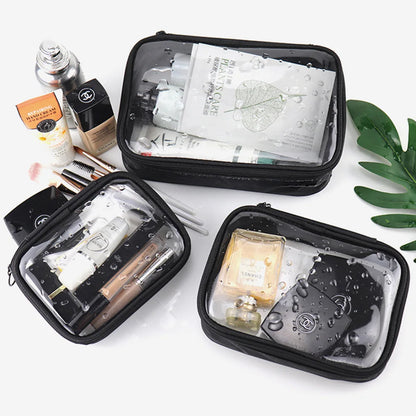 Women Clear Makeup Bag,Waterproof Toiletry Bag, Carry on Makeup Bag, Toiletry Brush Organizer Pouch, PVC Travel Make Up Kit Bags