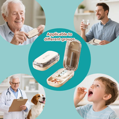 Sharp Pill Cutter Half Storage Compartment Box Splitter Divide Medicine Organizer Drug Slicer Medicine Tablet Storage Container