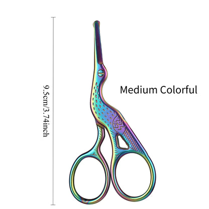 Facial Hair Scissors Rounded Professional Stainless Steel Mustache Nose Hair Beard Eyebrows Eyelashes Trimming Clippers