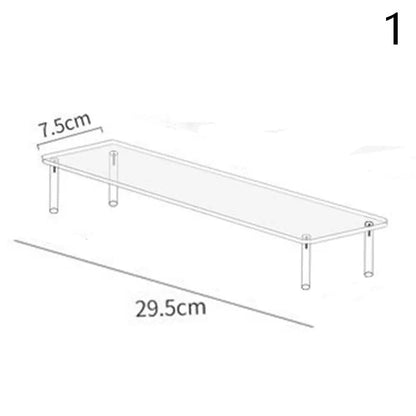Acrylic Display Stand Pottery Storage Rack Doll Clay Figurine Display Stand Transparent Ladder Makeup Organization Shelf
