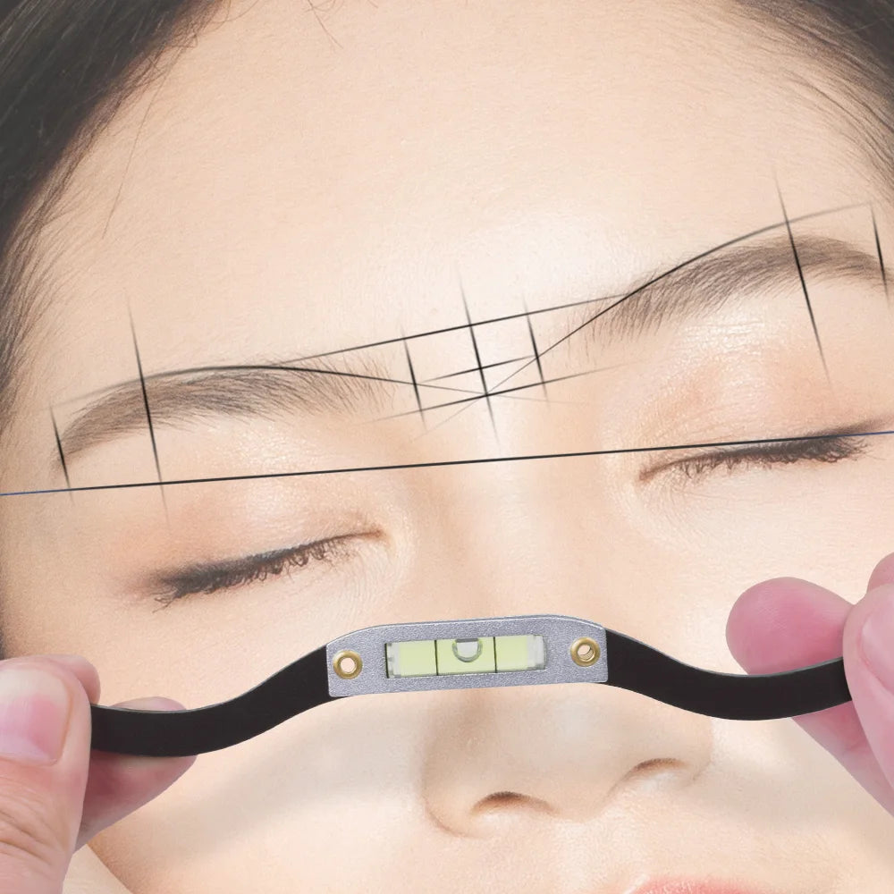 Tattoo auxiliary drawing line ruler eyebrow horizontal ruler aluminum alloy tattoo ruler horizontal positioning ruler tattoo aux