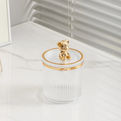 Transparent Acrylic Cotton Swab Storage Box Desktop Dust-Proof Makeup Removal Cotton Lipstick Cosmetics Storage Organization