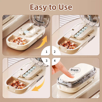 Sharp Pill Cutter Half Storage Compartment Box Splitter Divide Medicine Organizer Drug Slicer Medicine Tablet Storage Container