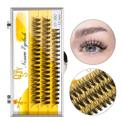 High Quality 60 Cluster 20D Black Bushy Mink Individual Eyelashes Extension Professional False Eye Lashes Faux Soft Makeup Tools
