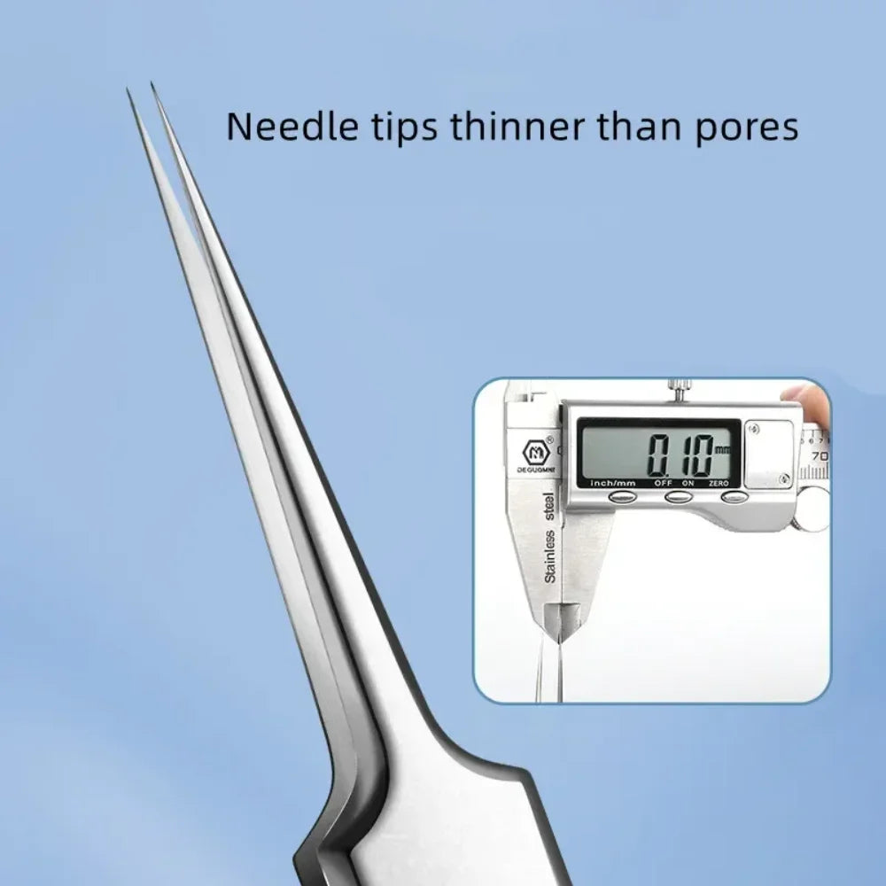Hot No.5 German Ultra-fine Blackhead Remover Tweezers Professional Salon Pimple Acne Needle Cell Clip Comedone Extractor Tools