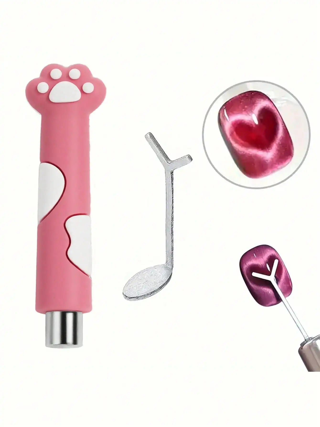 1/2/3/6 Pc Cat Eye Nail Magnet Set with Flexible Iron Wire For Creating Heart & Ingot Shapes On Nails Nail Art Accessories Tools