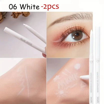 5 Colors Eyeliner Pencil Waterproof Long-lasting Blue Black Brown Easy Wearing Eyeliner Pen