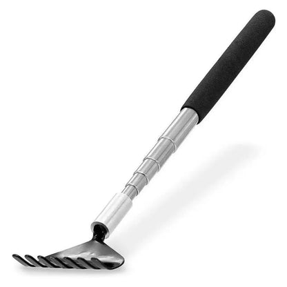 Telescopic Back Scratcher Scratching Backscratcher Massager Metal Stainless Steel Tool with Carrying Bag