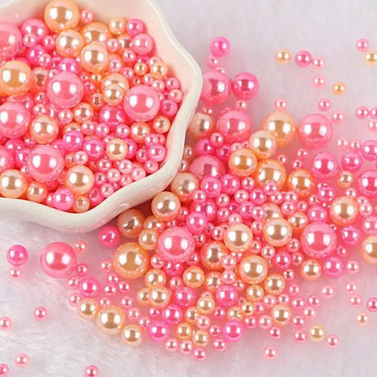 10g Random Mix 3-10mm No Hole ABS Imitation Pearl Bead For Vase Filler Makeup Brush For DIY  Jewelry Making  Decor  F0912