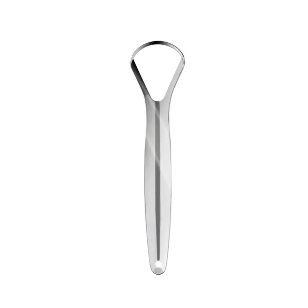 1Pcs Portable Single Layer Tongue Scraper Reusable Stainless Oral Mouth Brush Tongue Scraper Fresh Breath Maker