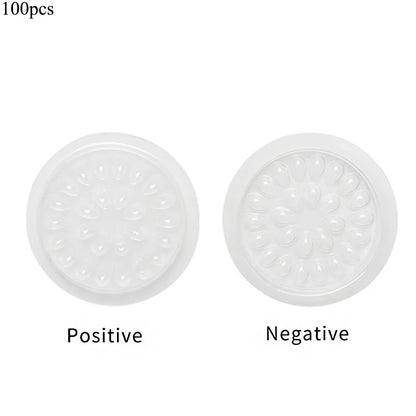 20/100pcs Eyelash Glue Stand Holder Eyelash Extension Supplies Adhesive Pallet Plastic Gasket Eye Lashes Glue Pads Makeup Tool