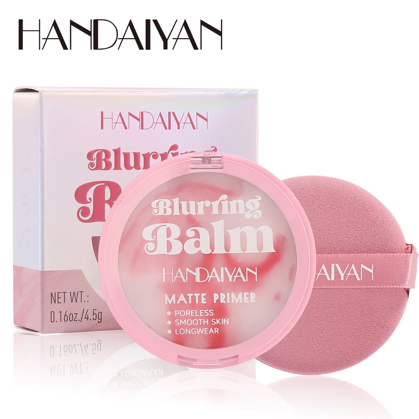 Waterproof Light Mist No-Powder Matte Concealer - Oil Control Brightening Complexion Setting Powder with Powder Puff for Makeup