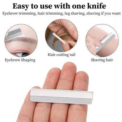 10/30PCS Eyebrow Knives Stainless Steel Eyebrow Trimmer Razor For Eyebrow Face Shaver Hair Removal Knife Brow Tattoo Makeup Tool