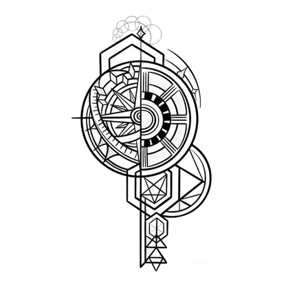 Tattoo Stickers Totem Black Color Flash Temporary Waterproof Party Fake Makeup Neck Hand Arm Body Art for Men Women