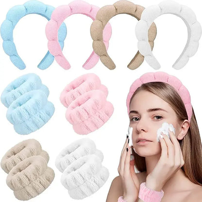 Washing and Hair Accessories for Women Washing and Bathing Cloud Sponge Hair Bands Makeup and Makeup Removal Headbands