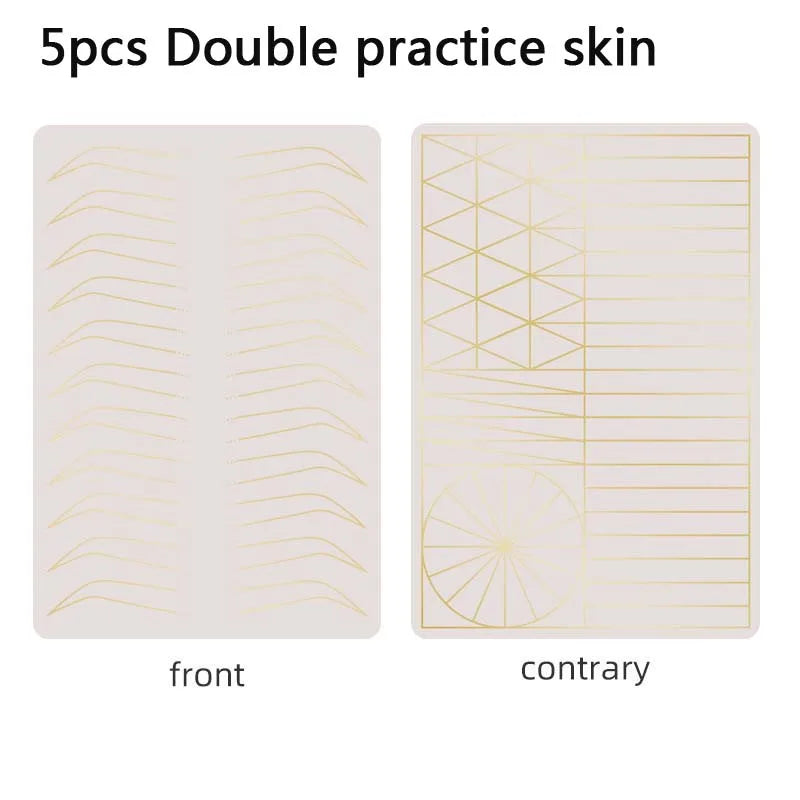 Tattoo Microblading Permanent Makeup Brows Thick Silicone Eyebrows Tattoo Latex Sheet Double Side Practice Skin