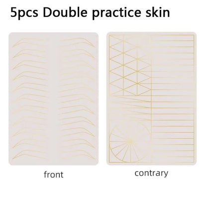 Tattoo Microblading Permanent Makeup Brows Thick Silicone Eyebrows Tattoo Latex Sheet Double Side Practice Skin