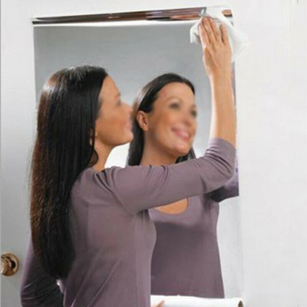 Acrylic DIY Mirror Tile Wall Sticker Decoration Stickers Rectangle Bathroom Decor 100/200CM Makeup Mirror Tile Decal